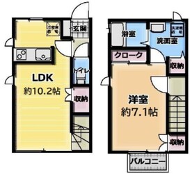 デザインメゾン東林間の物件間取画像